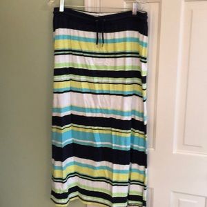 Talbots Long Striped Skirt